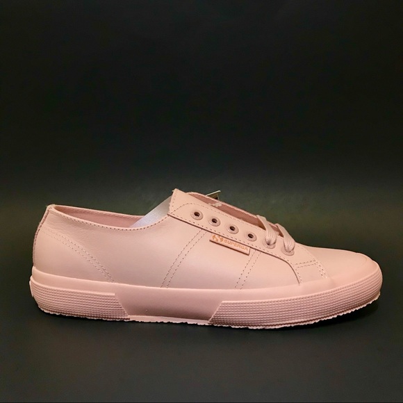 superga pink leather sneakers